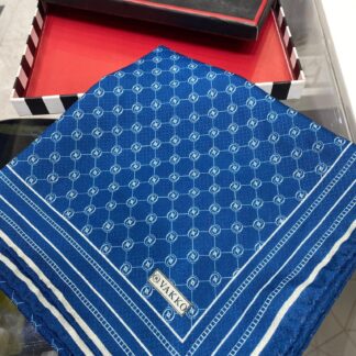 Vakko Desen Keten İpek Eşarp - İndigo - Organic ScarfsOrganic Scarfs
