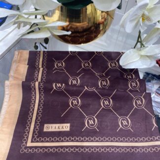 Vakko Desen Pamuk Soft Şal - Kahverengi - Organic ScarfsOrganic Scarfs