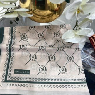 Vakko Desen Pamuk Soft Şal - Yeşil - Organic ScarfsOrganic Scarfs