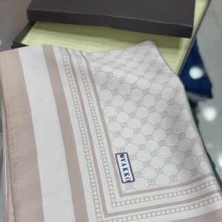Vakko Desen Twill İpek Şal - Bej - Organic ScarfsOrganic Scarfs