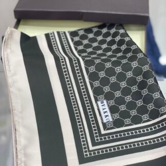 Vakko Desen Twill İpek Şal - Haki - Organic ScarfsOrganic Scarfs