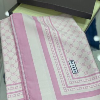 Vakko Desen Twill İpek Şal - Pembe - Organic ScarfsOrganic Scarfs