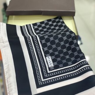 Vakko Desen Twill İpek Şal - Siyah - Organic ScarfsOrganic Scarfs