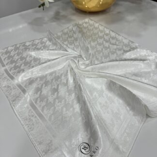 Vakko Kazayağı Desen Eşarp - Ekru - Organic ScarfsOrganic Scarfs