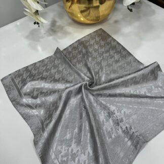Vakko Kazayağı Desen Eşarp - Gri - Organic ScarfsOrganic Scarfs