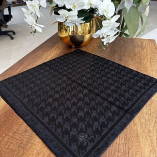 Vakko Kazayağı Desen Eşarp - Siyah - Organic ScarfsOrganic Scarfs