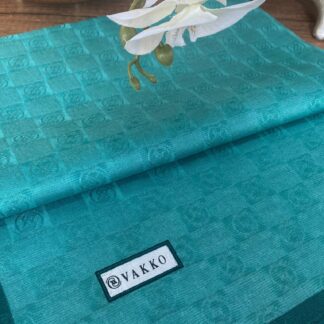 Vakko Monogram Jakar İpek Şal 44103 - Zümrüt - Organic ScarfsOrganic Scarfs