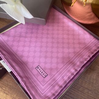 Vakko Monogram Twill İpek Eşarp 44104 - Gül Kurusu - Organic ScarfsOrganic Scarfs