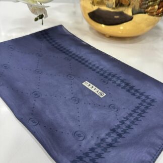 Vakko Nokta Desen İpeksi Şal - Lacivert - Organic ScarfsOrganic Scarfs