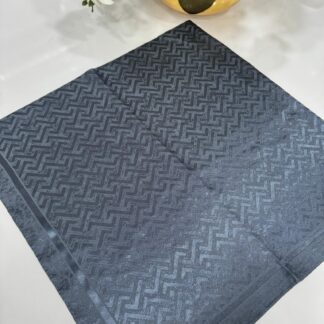 Vakko Zikzak Desen İpeksi Eşarp - Antrasit - Organic ScarfsOrganic Scarfs