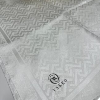 Vakko Zikzak Desen İpeksi Eşarp - Ekru - Organic ScarfsOrganic Scarfs