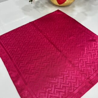 Vakko Zikzak Desen İpeksi Eşarp - Fuşya - Organic ScarfsOrganic Scarfs