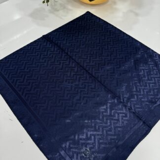 Vakko Zikzak Desen İpeksi Eşarp - Lacivert - Organic ScarfsOrganic Scarfs