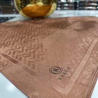 Vakko Zikzak Desen İpeksi Eşarp - Mocha - Organic ScarfsOrganic Scarfs