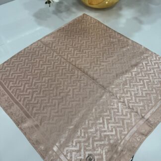 Vakko Zikzak Desen İpeksi Eşarp - Pamuk şekerı - Organic ScarfsOrganic Scarfs