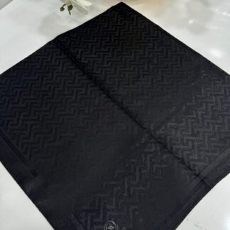 Vakko Zikzak Desen İpeksi Eşarp - Siyah - Organic ScarfsOrganic Scarfs