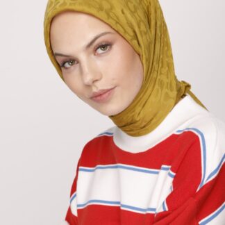 Valor Scarf Bloom Desen Eşarp - Safran - Organic ScarfsOrganic Scarfs
