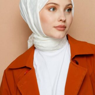 VALORSCARF İNCİ BEYAZI BLOOM DESEN ŞAL - Organic ScarfsOrganic Scarfs