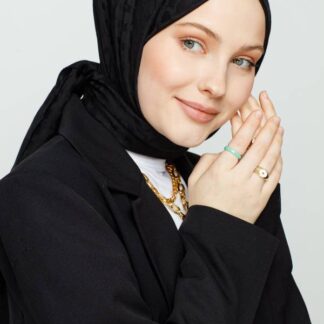 VALORSCARFSİYAH BLOOM DESEN ŞAL - Organic ScarfsOrganic Scarfs