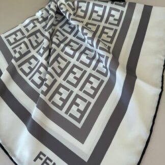 fendi twill eşarp - gri beyaz