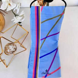 silk home pamuk ipek şal Bebe mavi