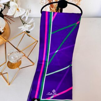 silk home pamuk ipek şal Mor