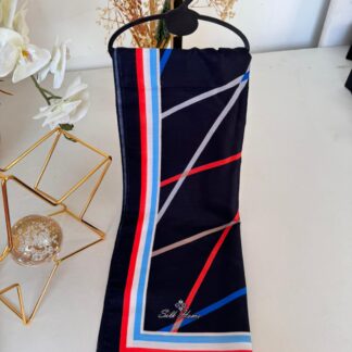silk home pamuk ipek şal Lacivert turuncu
