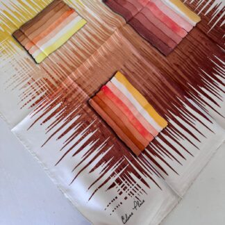 COLOR PLUS PASTEL DESEN 0 İPEK EŞARP 16032006 - Turuncu