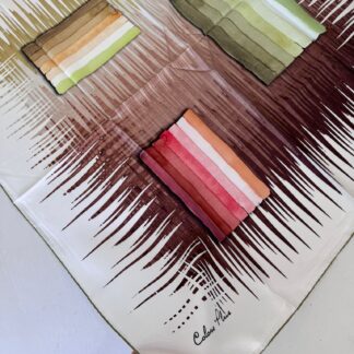 COLOR PLUS PASTEL DESEN 0 İPEK EŞARP 16032006 - Fıstık