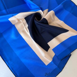 COLOR PLUS KARE DESEN 0 İPEK EŞARP 19011998 - Saks