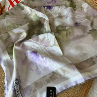 Vakko Papatya Desen Twill Eşarp - Soft Vizon