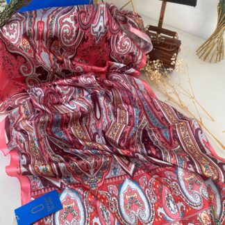 Etro Desen Vual İpek Şal 74839 - Fuşya