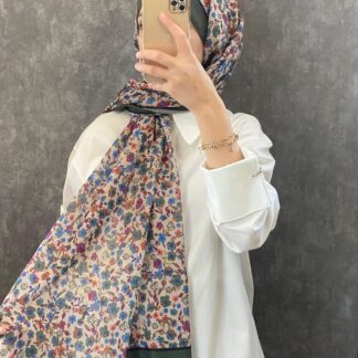 Çiçek Deen Pamuk Soft Şal 424434 - Haki