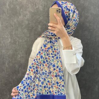 Çiçek Deen Pamuk Soft Şal 424434 - Saks