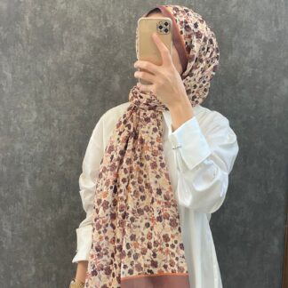 Çiçek Deen Pamuk Soft Şal 424434 - Kahve