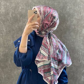 İTHAL ETRO DESEN NEW VUAL İPEK ŞAL 44344 -Pembe