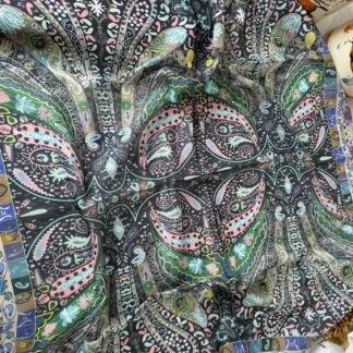 Etro Desen Pamuk Soft Eşarp -yeşil/kahve