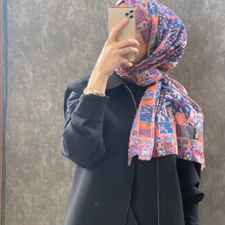 Etro Etnik Desen Pamuk Soft Şal -852085-narçiçeği/mavi