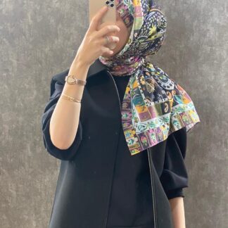 Etro Etnik Desen Pamuk Soft Şal -852085-yeşil/sarı