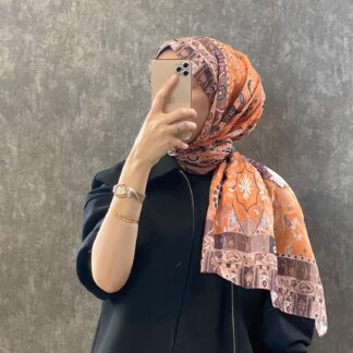 Etro Etnik Desen Pamuk Soft Şal -852085-turuncu