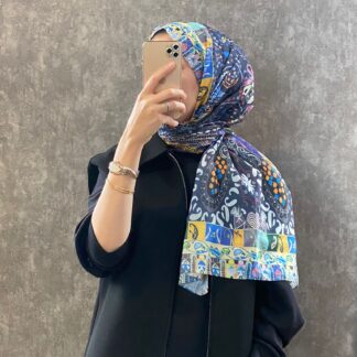 Etro Etnik Desen Pamuk Soft Şal -852085-lacivert