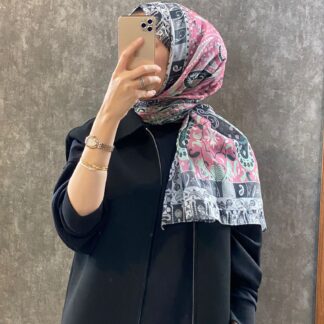 Etro Etnik Desen Pamuk Soft Şal -852085-pembe/gri