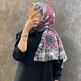 Etro Etnik Desen Pamuk Soft Şal -852085-vişne