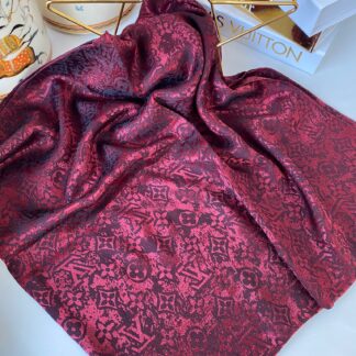 LV Desen Jakar Eşarp 48971 - Bordo
