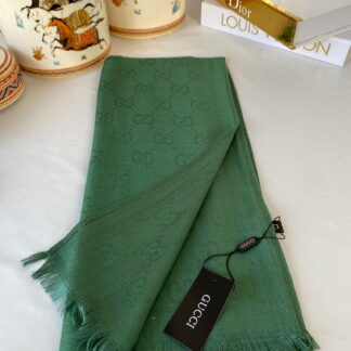 İthal Gucci Pamuk Yün Şal 544330 - Zümrüt