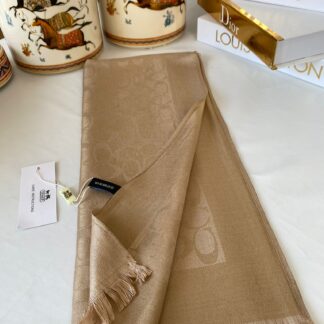 İthal Coach Çift Taraflı Pamuk Yün Şal 544381 - Cappuccıno
