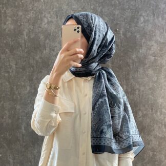 Etro Pamuk İpek Şal -987654 SİYAH/BEYAZ