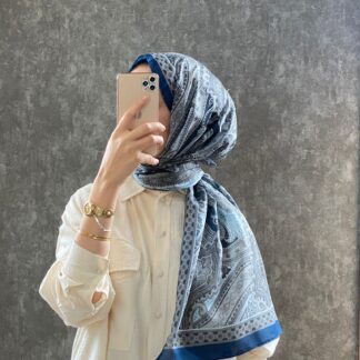 Etro Pamuk İpek Şal -987654 SAKS/GRİ