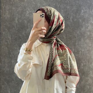 Etro Pamuk İpek Şal -987654 BORDO/VİZON