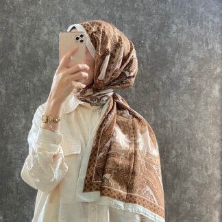 Etro Pamuk İpek Şal -987654 KARAMEL/EKRU